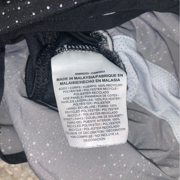 Nike Shorts Women's Size Small Black White Grey Spotted Star Lined Tempo Running - Picture 8 of 8